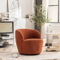 Modern Swivel Barrel Chair with 360 Degree Rotation Single Fabric Accent Chair